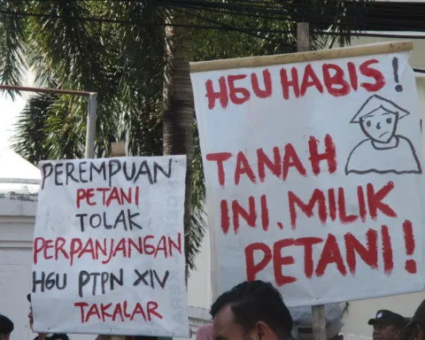 Unjuk rasa petani Polongbangkeng, Takalar, lawan perampasan tanah/GRAMT