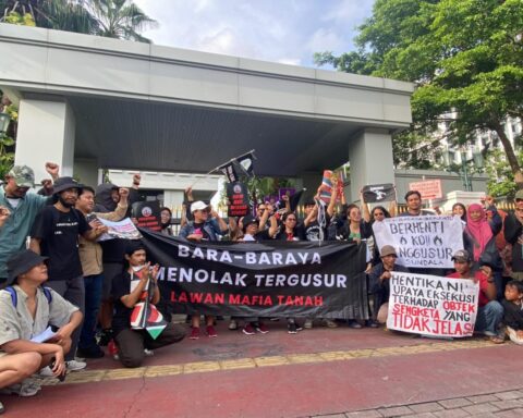 Demonstrasi Aliansi Bara-baraya Bersatu di depan Gedung MA/Foto: Aliansi Bara-baraya Bersatu