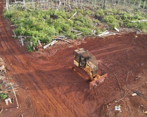Aktivitas eksplorasi di Blok Tanamalia, Kecamatan Towuti, Kabupaten Luwu Timur/Foto: WALHI Sulsel