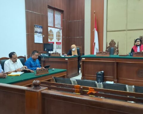Suasana Pengadilan Negeri Makassar, Jumat, 6 Maret 2026/Foto: LBH Pers Makassar